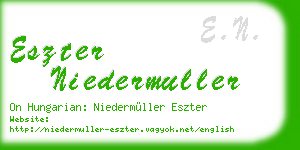 eszter niedermuller business card